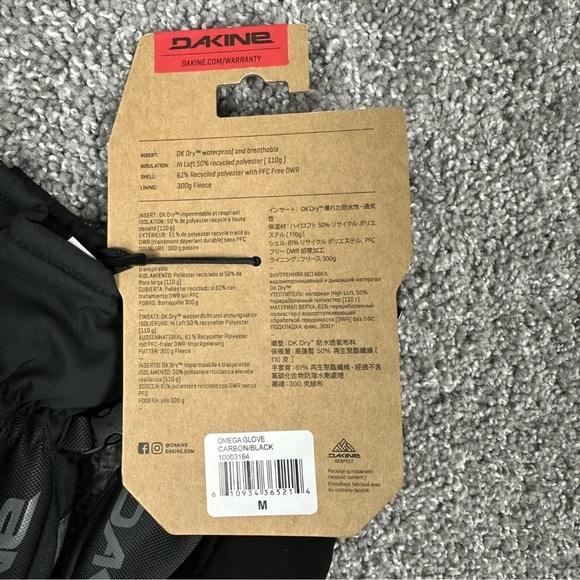✔️DAKINE OMEGA MEN’S SNOWBOARD/SKI GLOVES WINTER GLOVES - Picture 9 of 10
